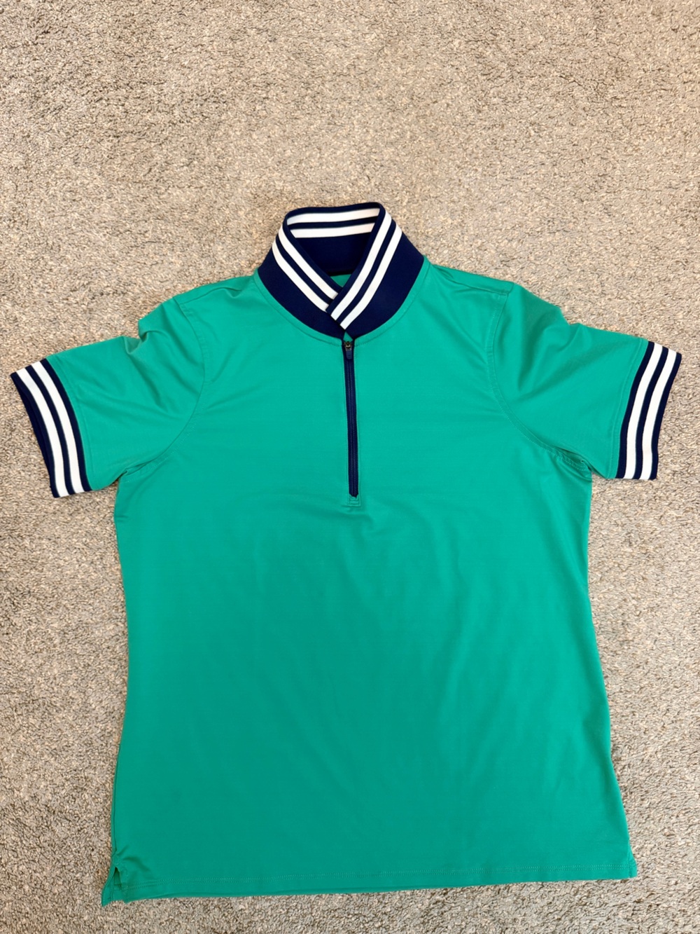 Vineyard Vines Teal Polo with Navy & White Trim